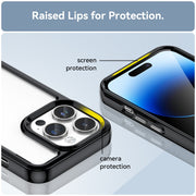 For iPhone 15 Pro Max Colorful Series Acrylic + TPU Phone Case(Black)