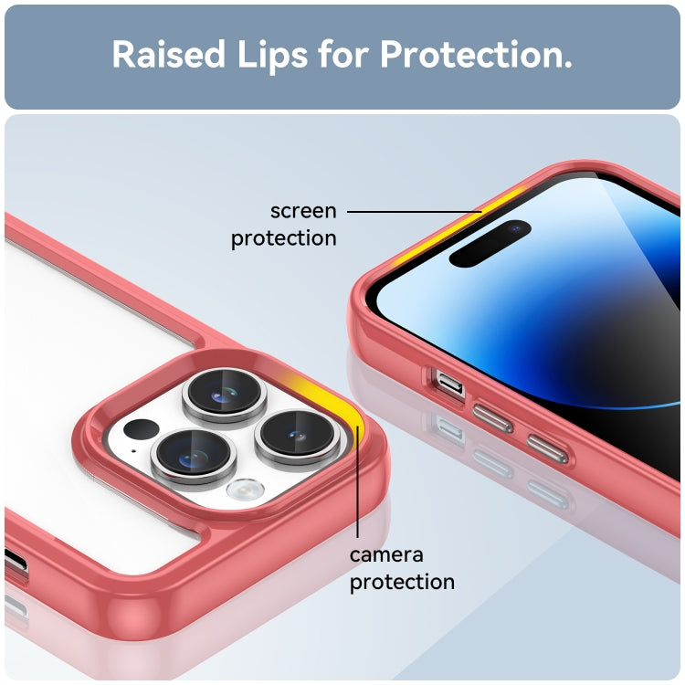 For iPhone 15 Pro Max Colorful Series Acrylic + TPU Phone Case(Red)
