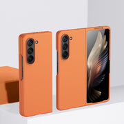 For Samsung Galaxy Z Fold5 Fuel Injection PC Skin Feel Phone Case(Flaming Orange)
