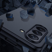 For Samsung Galaxy Z Fold5 Fuel Injection PC Skin Feel Phone Case(Black)