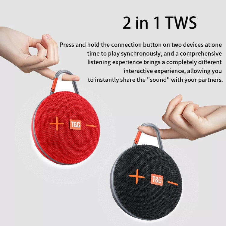 T&G TG648 TWS Outdoor Mini Portable Wireless Bluetooth Speaker with LED Light(Dark Green)