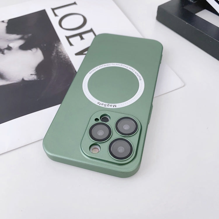 For iPhone 11 Magsafe Magnetic PC Shockproof Phone Case With Camera Lens(Rose Gold)