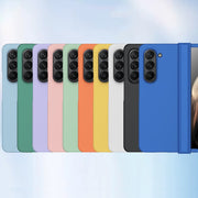For Samsung Galaxy Z Fold5 Skin Feel PC Phone Case with Hinge(Purple)