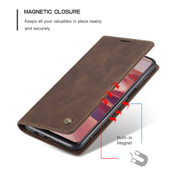 For Xiaomi Redmi Note 9 Pro/Note 9 Pro Max/Note 9s CaseMe 013 Multifunctional Horizontal Flip Leather Case, with Card Slot & Holder & Wallet(Coffee)