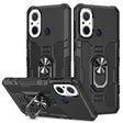 For Xiaomi Redmi 12C 4G Ring Holder Armor Hybrid Phone Case(Black) - free shipping - PMC TechLife - Order now!