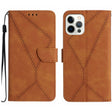 For iPhone 12 / 12 Pro Stitching Embossed Leather Phone Case(Brown) - free shipping - PMC TechLife - Order now!