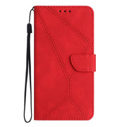 For Motorola Moto E13 4G Stitching Embossed Leather Phone Case(Red)