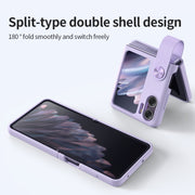 For OPPO Find N2 Flip NILLKIN Skin Feel Liquid Silicone Phone Case With Finger Strap(Black)