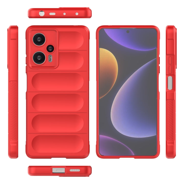 For Xiaomi Redmi Note 12 Turbo Magic Shield TPU + Flannel Phone Case(Red)