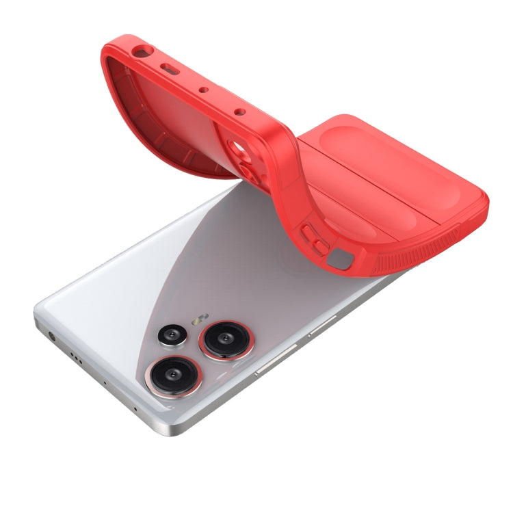 For Xiaomi Redmi Note 12 Turbo Magic Shield TPU + Flannel Phone Case(Red)