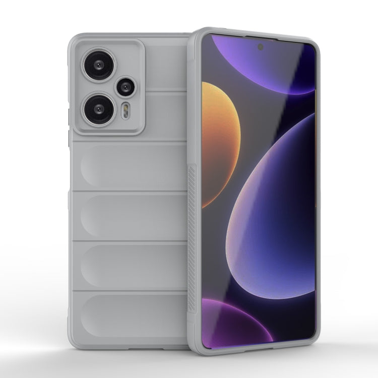 For Xiaomi Redmi Note 12 Turbo Magic Shield TPU + Flannel Phone Case(Grey)