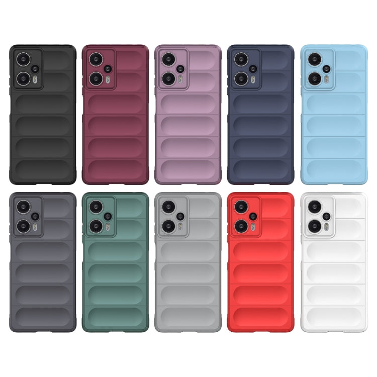 For Xiaomi Redmi Note 12 Turbo Magic Shield TPU + Flannel Phone Case(Grey)