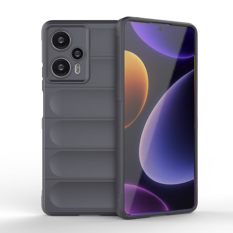 For Xiaomi Redmi Note 12 Turbo Magic Shield TPU + Flannel Phone Case(Dark Grey)