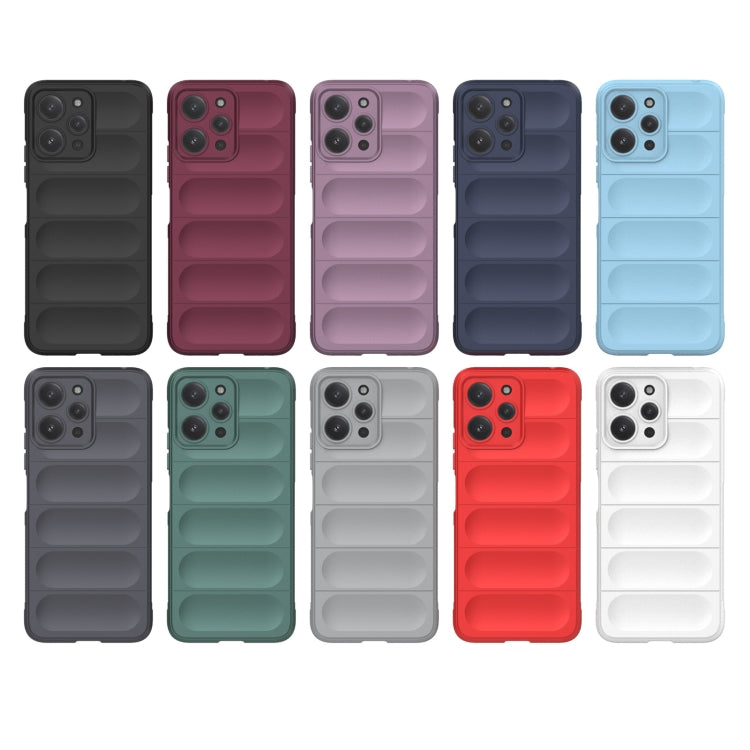 For Xiaomi Redmi 12 4G Magic Shield TPU + Flannel Phone Case(Red)
