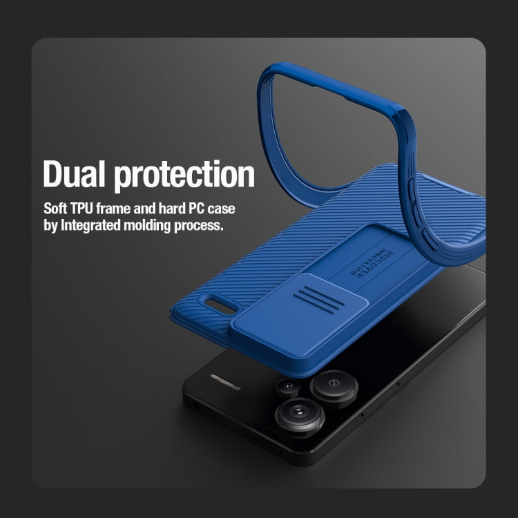 For Xiaomi Redmi Note 13 Pro+ 5G NILLKIN CamShield Pro PC Phone Case(Blue)