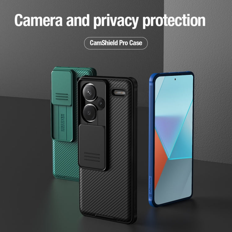 For Xiaomi Redmi Note 13 Pro+ 5G NILLKIN CamShield Pro PC Phone Case(Green)