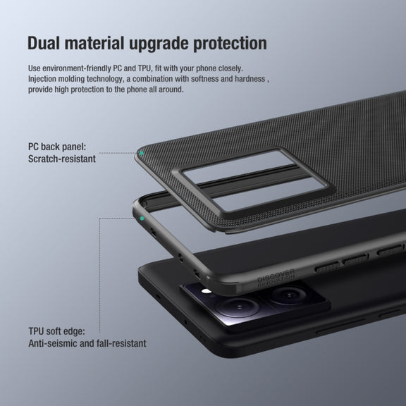 For Xiaomi Redmi K60 Ultra NILLKIN Frosted Shield Pro PC + TPU Phone Case(Black)