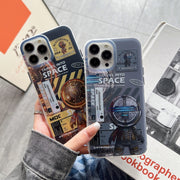 For iPhone 11 Dual-side IMD Astronaut Frosted Phone Case(Blue Grey)