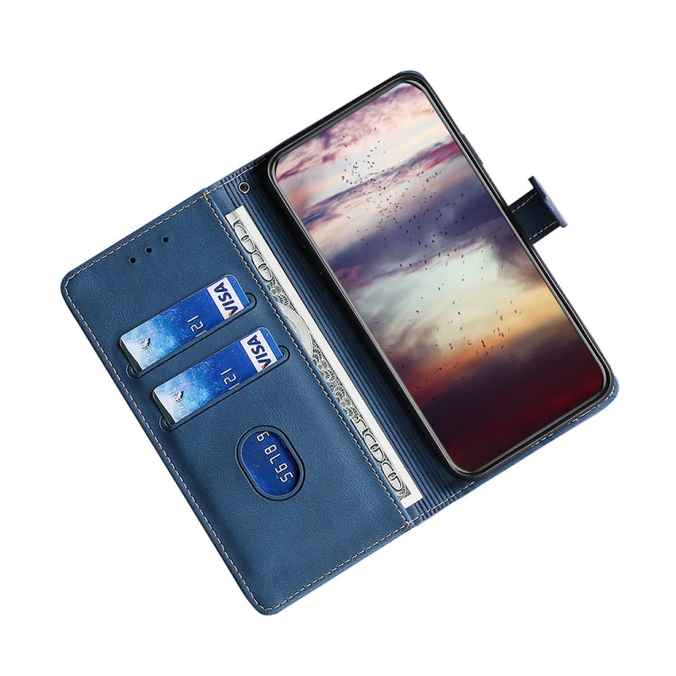For Xiaomi Redmi Note 12S 4G Skin Feel Magnetic Buckle Leather Phone Case(Blue)