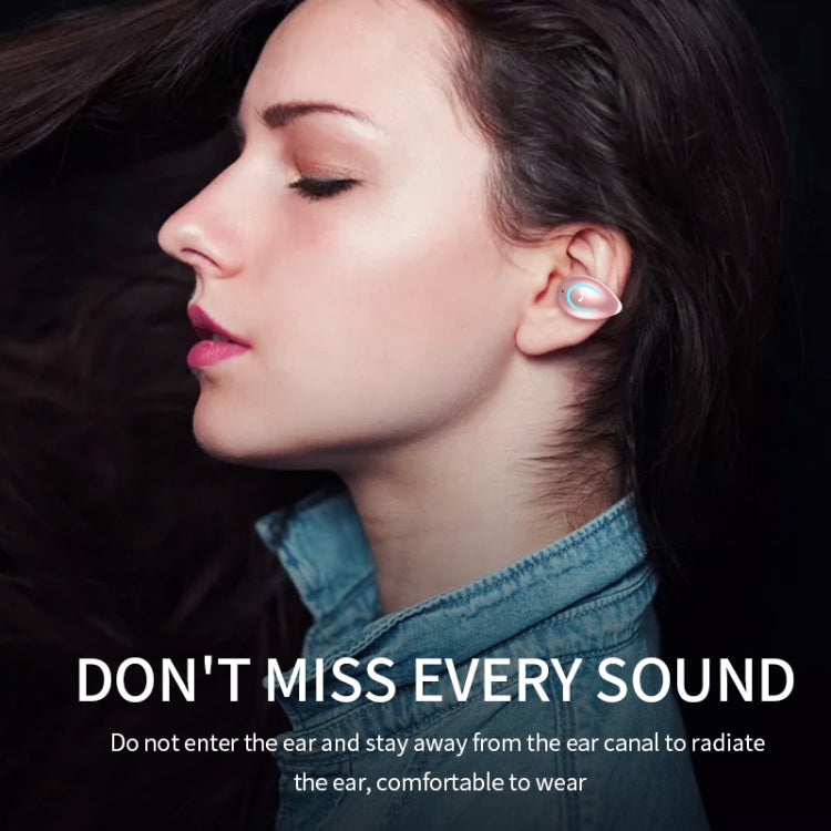 YX08 Ultra-light Ear-hook Stereo Wireless V5.0 Bluetooth Earphones(White)
