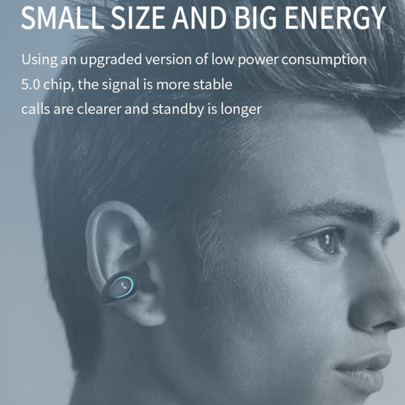 YX08 Ultra-light Ear-hook Stereo Wireless V5.0 Bluetooth Earphones(Grey)