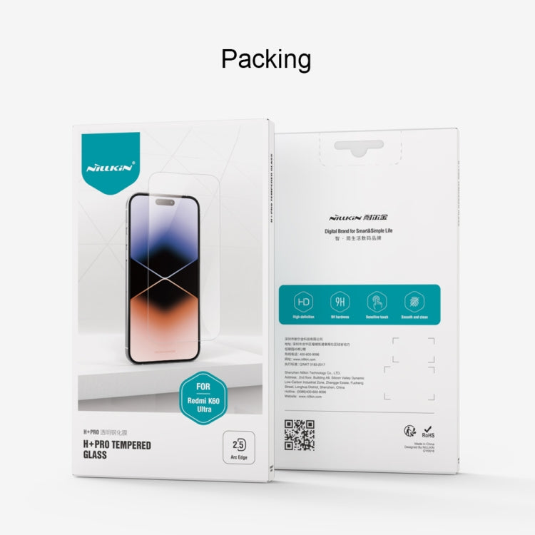 For Xiaomi Redmi K60 Ultra NILLKIN H+Pro 0.2mm 9H Explosion-proof Tempered Glass Film