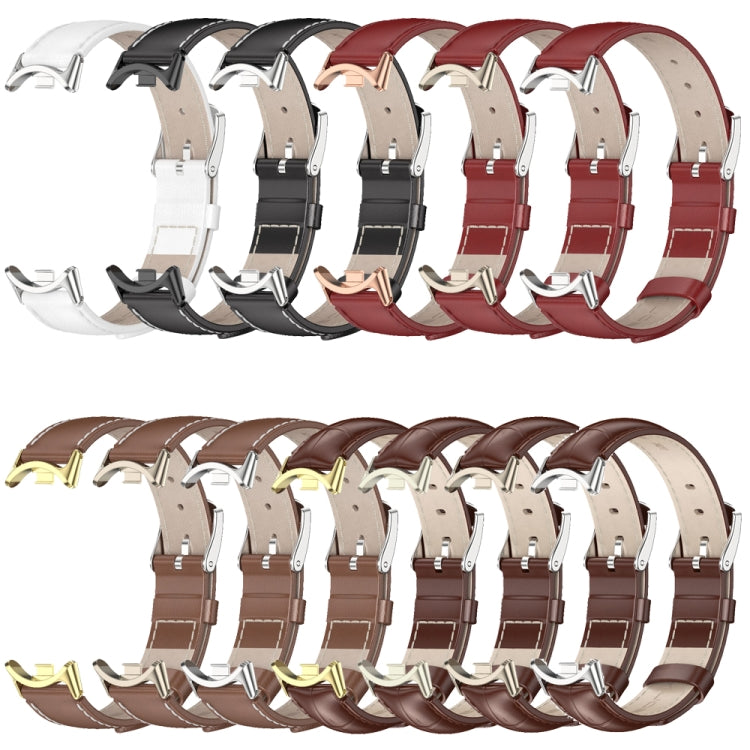 For Xiaomi Mi Band 8 / 9 / 9 NFC Mijobs Genuine Leather Watch Band(Black)