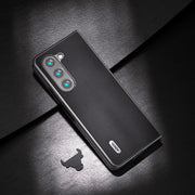 For Samsung Galaxy Z Fold5 ABEEL Genuine Leather Xiaoya Series Phone Case(Black)