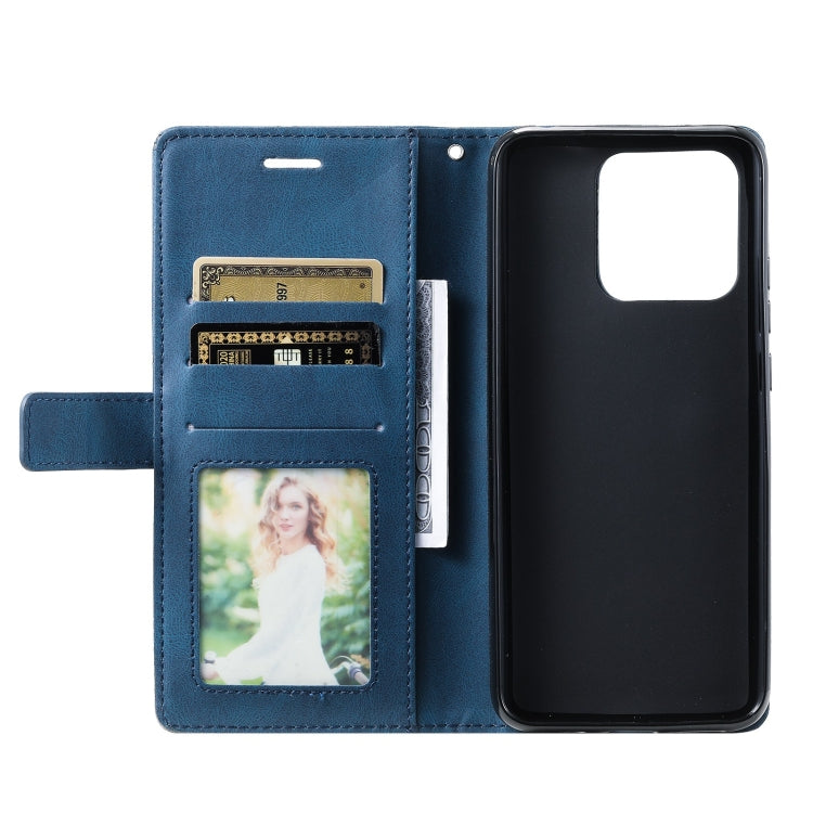For Xiaomi 13 Skin Feel Splicing Horizontal Flip Leather Phone Case(Blue)