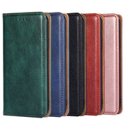 For Nokia C12 Gloss Oil Solid Color Magnetic Leather Phone Case(Brown)