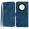 For Honor Magic5 Lite 5G Line Pattern Skin Feel Leather Phone Case(Royal Blue) - free shipping - PMC TechLife - Order now!
