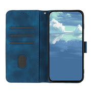 For Honor 8S Line Pattern Skin Feel Leather Phone Case(Royal Blue)