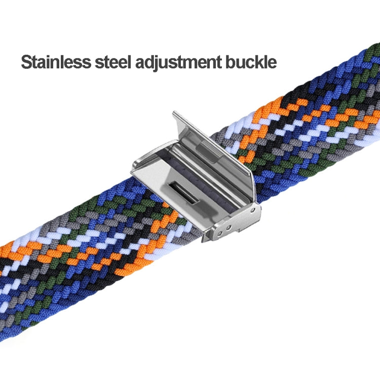For Xiaomi Mi Band 8 Adjustable Nylon Braided Steel Buckle Watch Band(Orange)