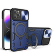 For iPhone 12 Pro CD Texture Sliding Camshield Magnetic Holder Phone Case(Blue) - free shipping - PMC TechLife - Order now!