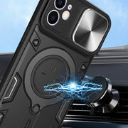 For iPhone 11 CD Texture Sliding Camshield Magnetic Holder Phone Case(Black)