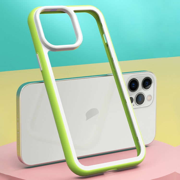 For iPhone 13 Pro Color Frame 2 in 1 Hollow Cooling Phone Case(White)