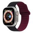 For Apple Watch 8 41mm Loop Magnetic Silicone Watch Band(Black Wine Red) - Watch Bands by PMC TechLife | Online Shopping South Africa | PMC TechLife