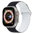 For Apple Watch 2 38mm Loop Magnetic Silicone Watch Band(Black White) - Watch Bands by PMC TechLife | Online Shopping South Africa | PMC TechLife