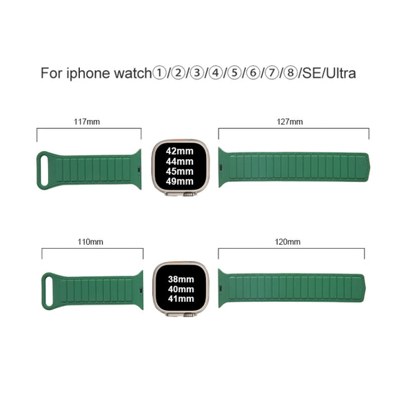 For Apple Watch 5 40mm Loop Magnetic Silicone Watch Band(Navy Blue)
