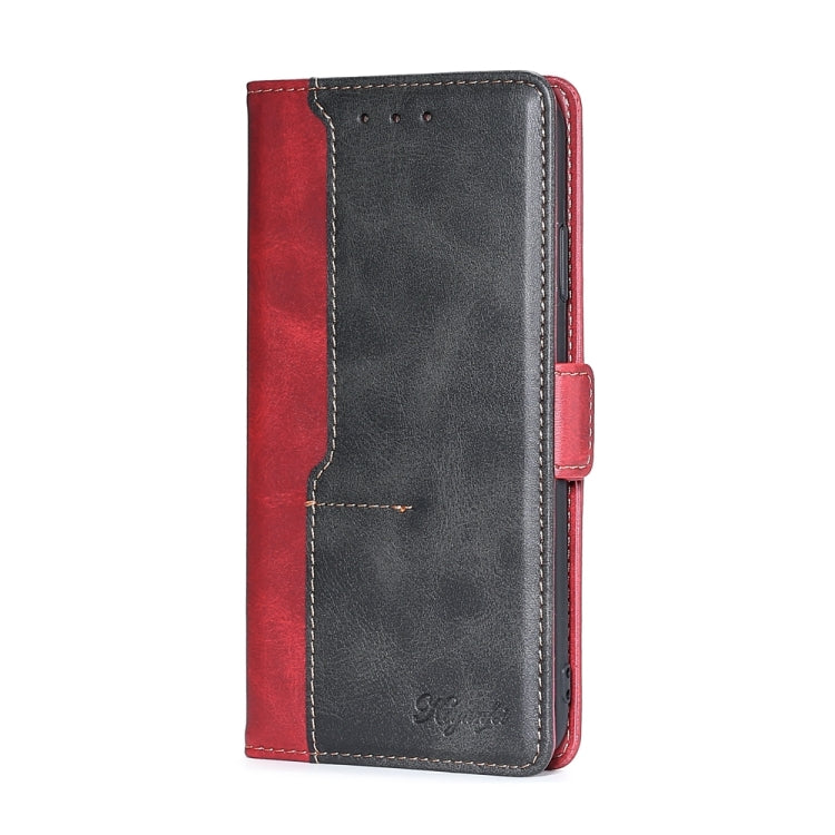 For Xiaomi 13 Ultra 5G Contrast Color Side Buckle Leather Phone Case(Red + Black)