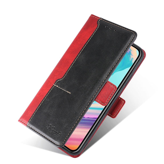 For Xiaomi 13 Ultra 5G Contrast Color Side Buckle Leather Phone Case(Red + Black)