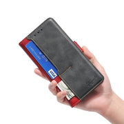 For Xiaomi 13 Ultra 5G Contrast Color Side Buckle Leather Phone Case(Red + Black)