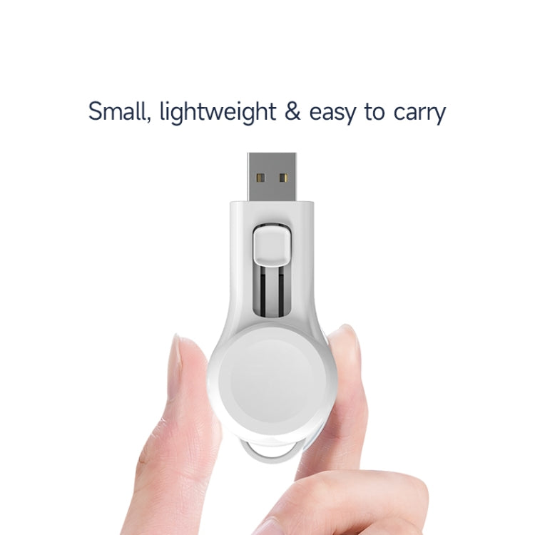 USB Portable Wireless Magnetic Suction Charger(White)