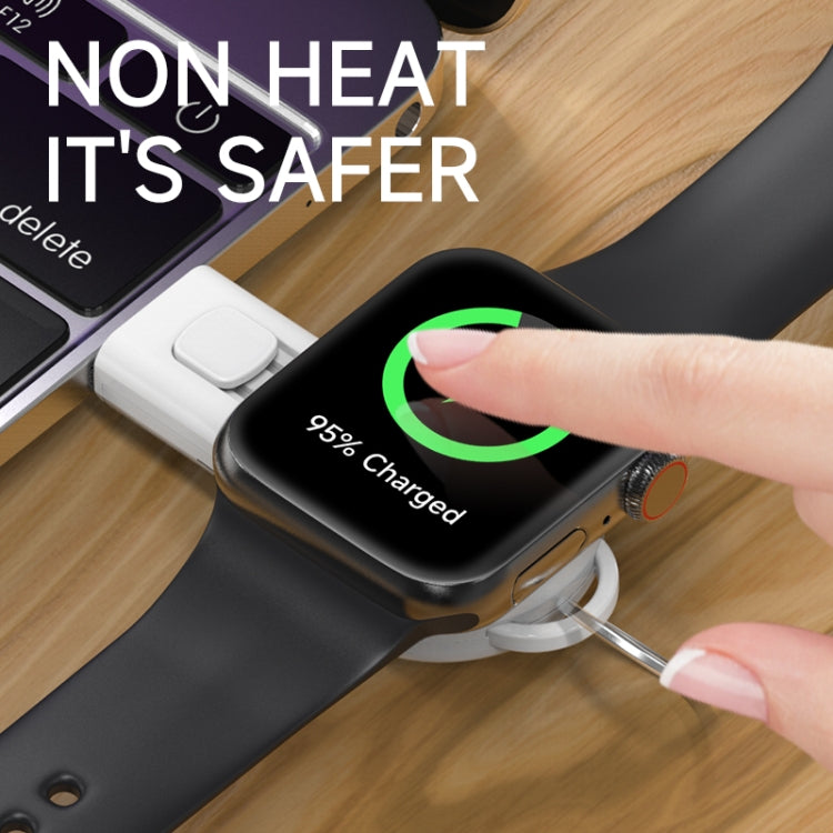 USB Portable Wireless Magnetic Suction Charger(White)