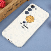 For Samsung Galaxy S20 Astronaut Pattern Silicone Straight Edge Phone Case(Lovely Astronaut-White)
