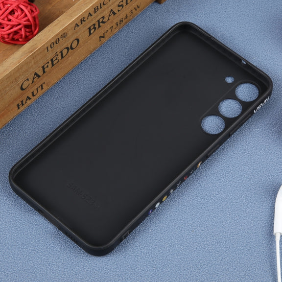For Samsung Galaxy S20+ Astronaut Pattern Silicone Straight Edge Phone Case(Lovely Astronaut-Black)