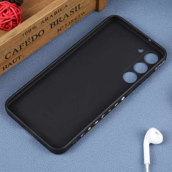 For Samsung Galaxy S20+ Astronaut Pattern Silicone Straight Edge Phone Case(Planet Landing-Black)