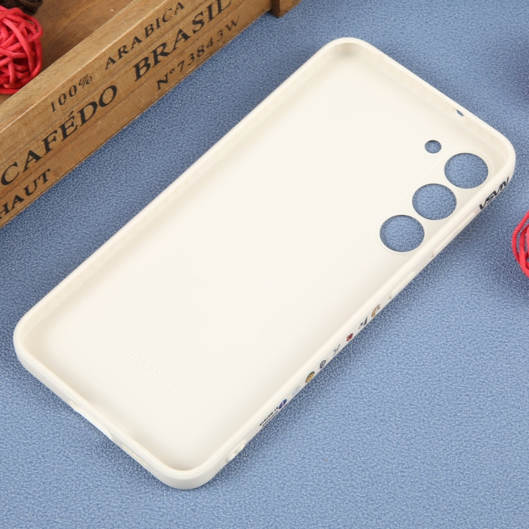 For Samsung Galaxy A72 5G / 4G Astronaut Pattern Silicone Straight Edge Phone Case(Lovely Astronaut-White)