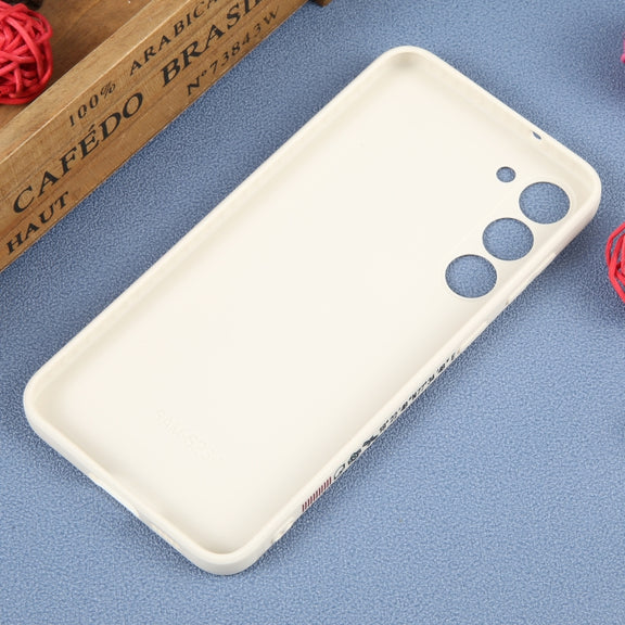For Samsung Galaxy A71 Astronaut Pattern Silicone Straight Edge Phone Case(Flying Astronaut-White)