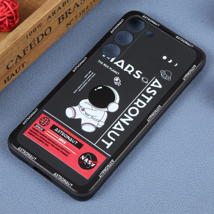 For Samsung Galaxy A53 5G Astronaut Pattern Silicone Straight Edge Phone Case(Mars Astronaut-Black)